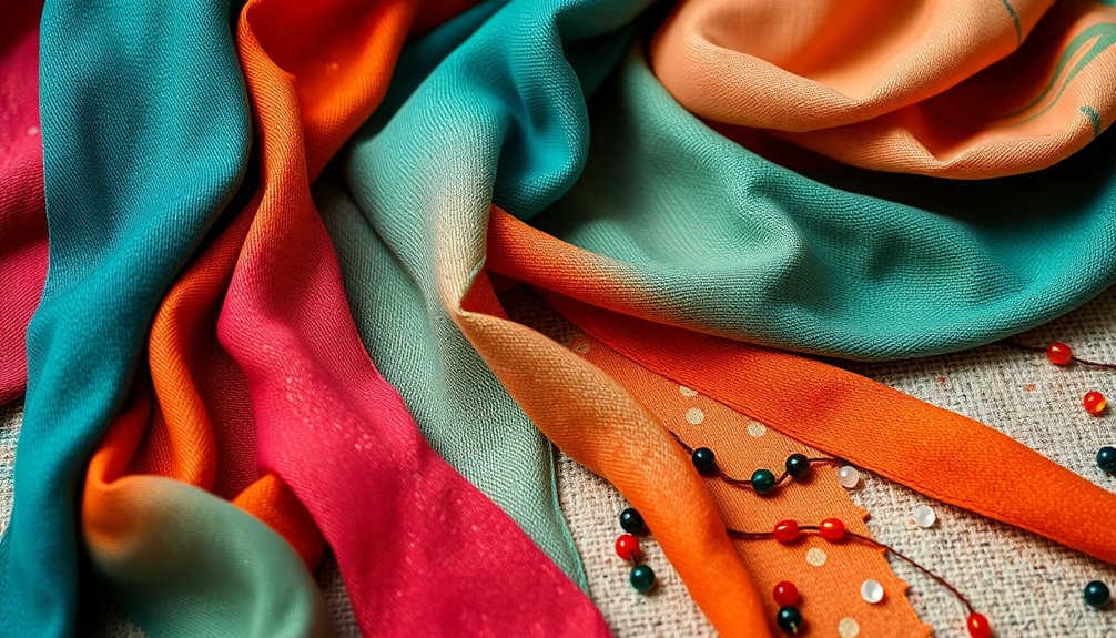 colorful fabrics on trend