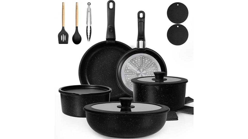 20 piece non stick cookware set