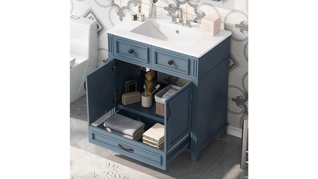 30 inch solid wood vanity