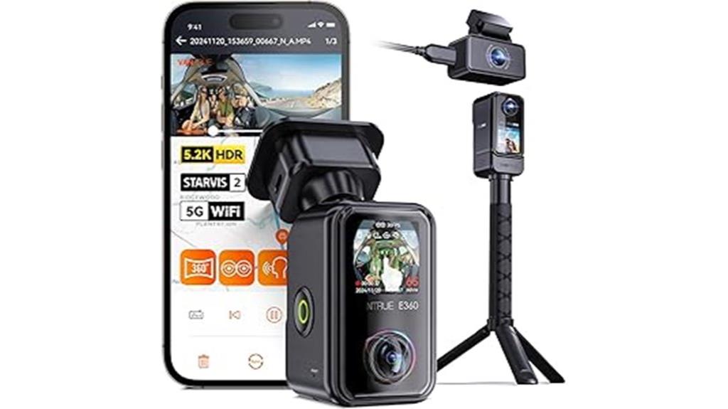 360 degree panoramic dash cam