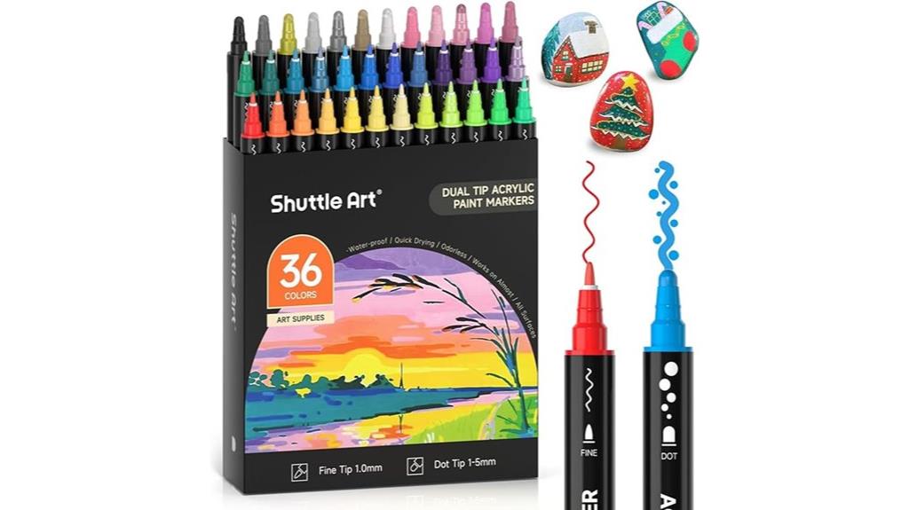 36 color dual tip markers