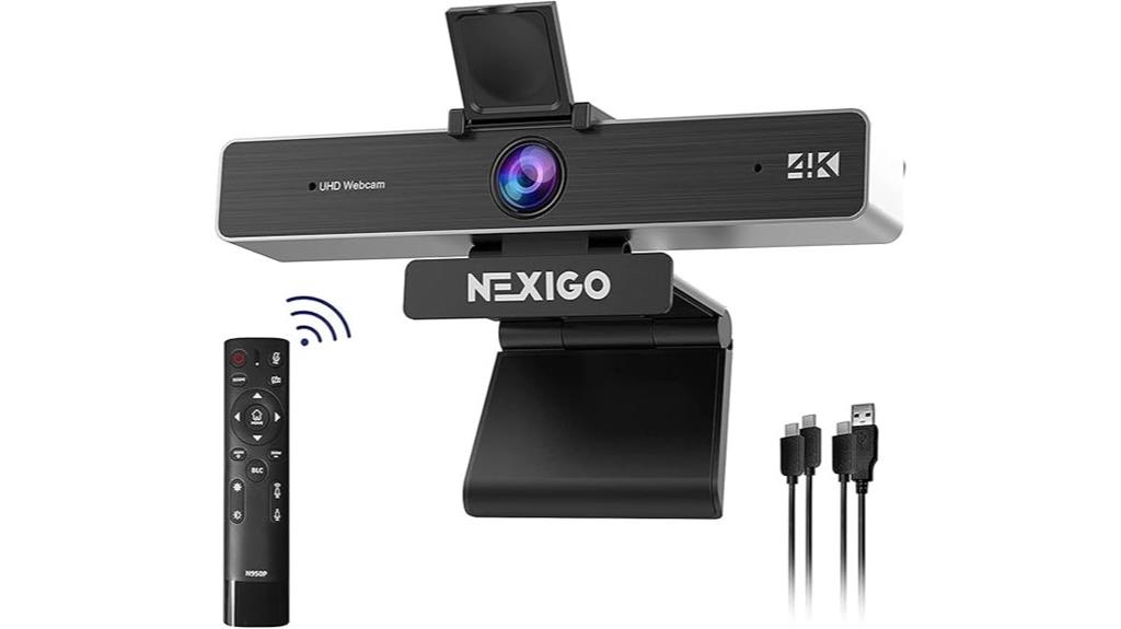 4k zoom webcam with remote