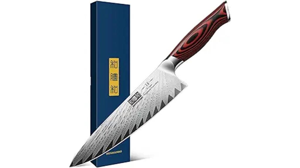 8 inch damascus japanese knife