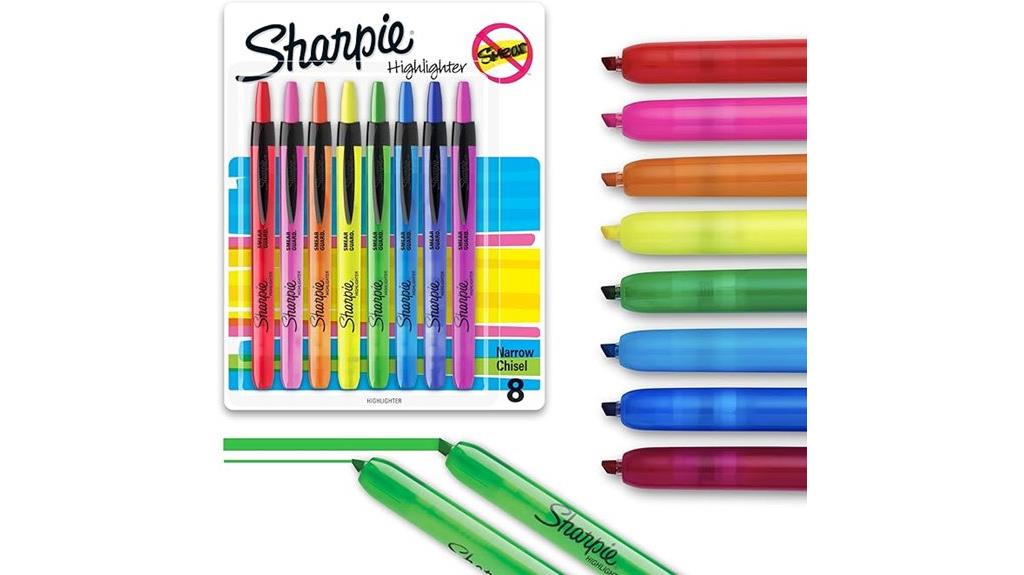 8 pack retractable highlighters