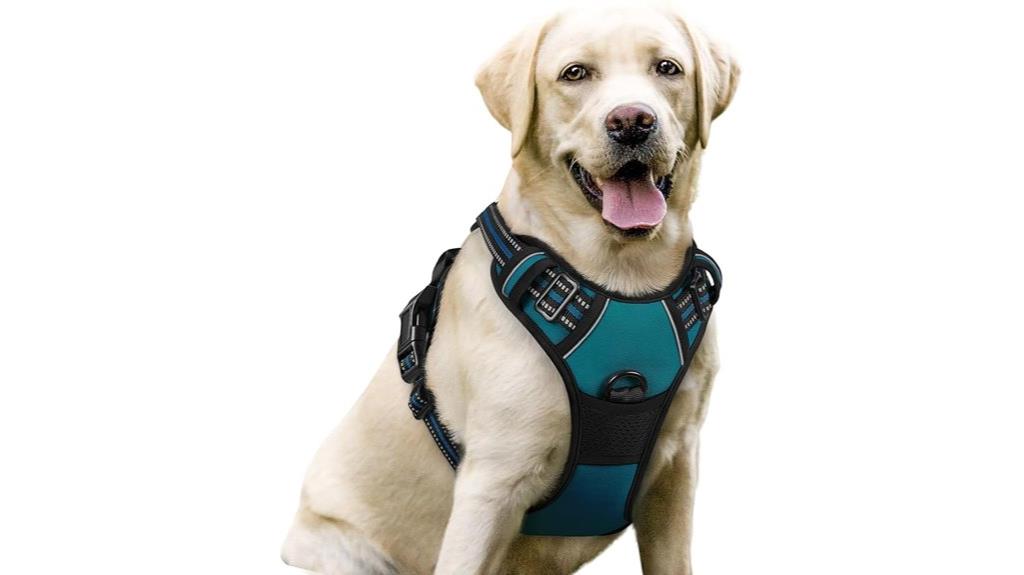 adjustable reflective no choke harness
