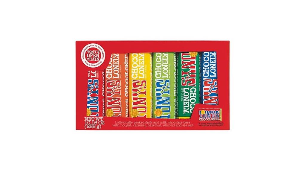 assorted tony s chocolate bars