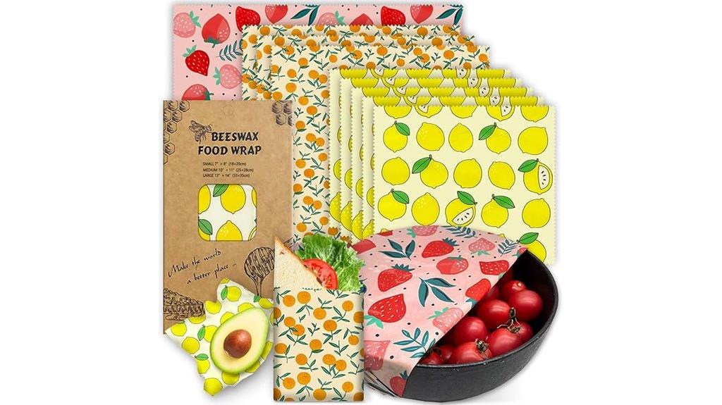 beeswax wraps 9 pack