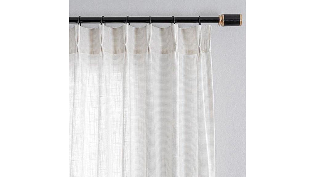 beige bedroom curtain panels
