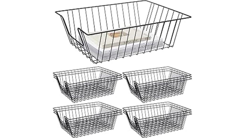 black metal letter trays
