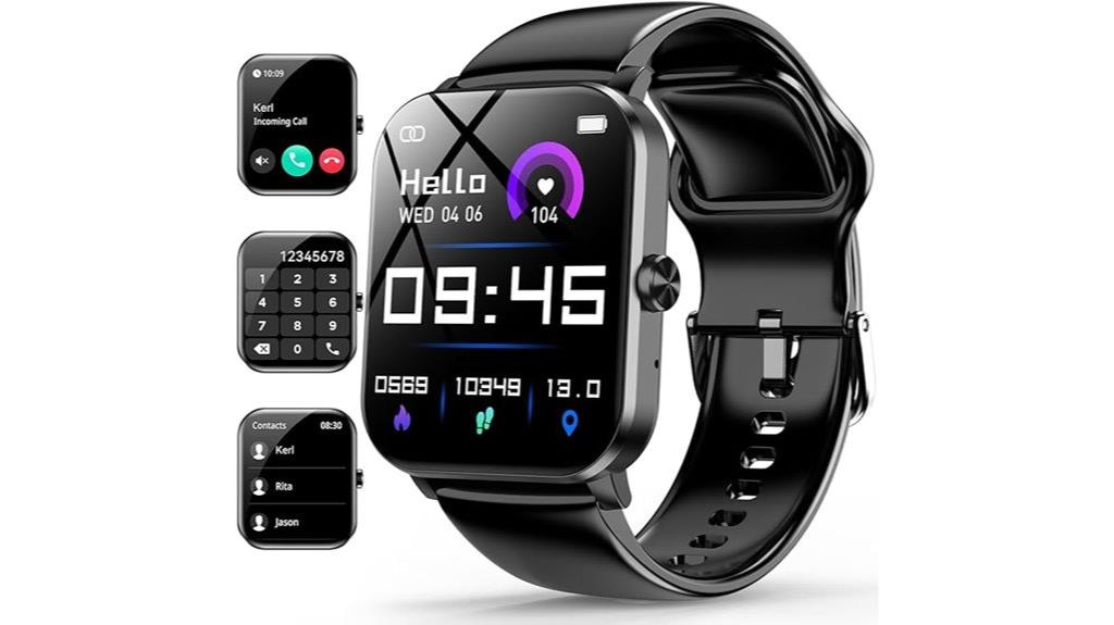 black smart watch features