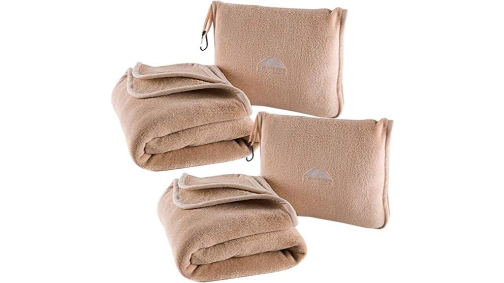 bluehills travel blanket pillows