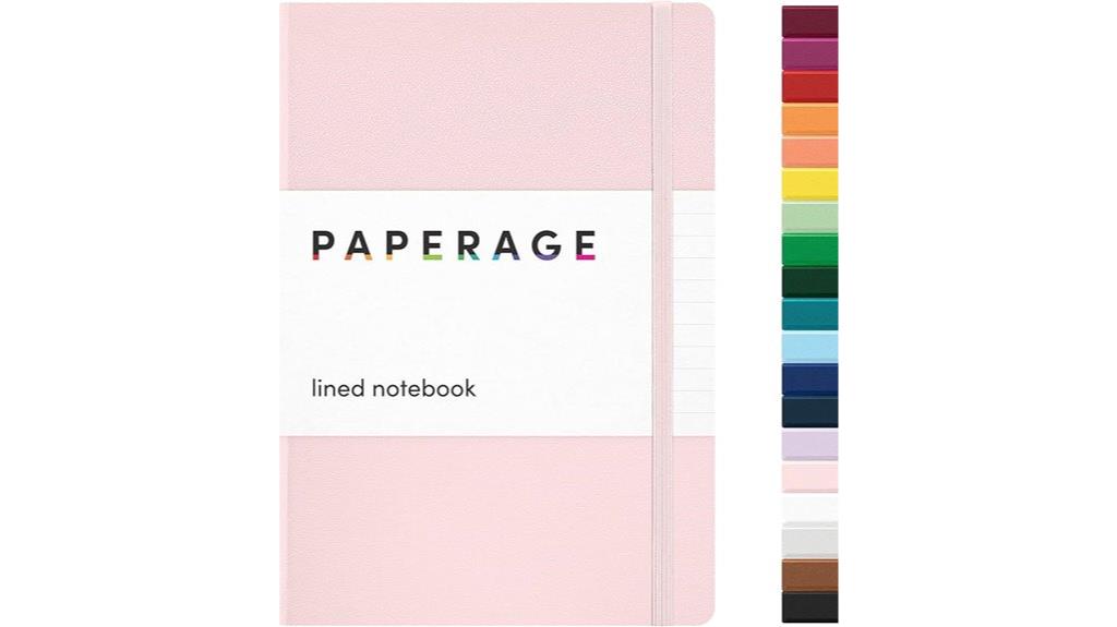 blush lined notebook journal