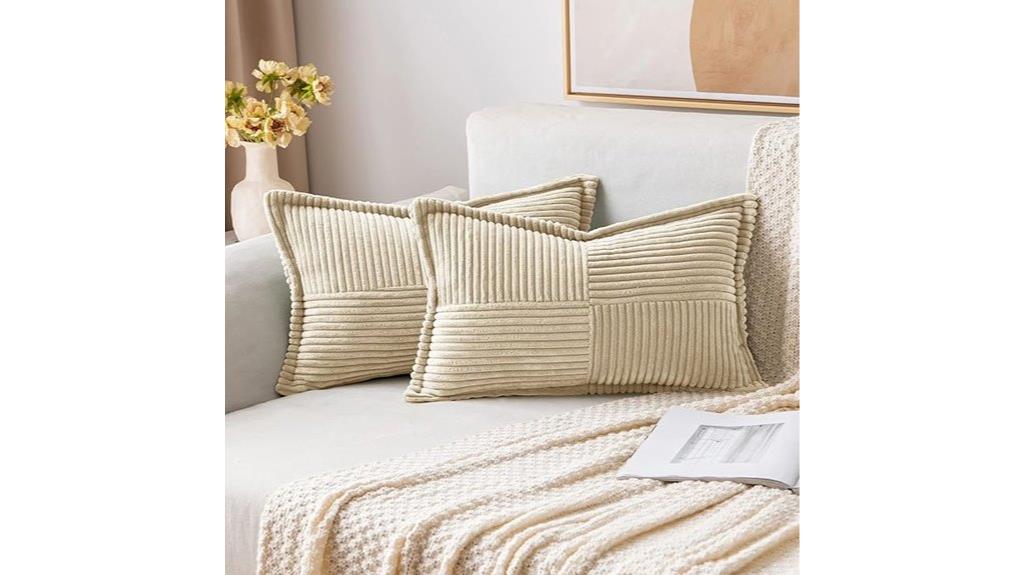 boho cream pillow covers