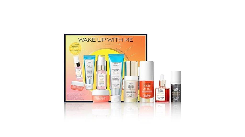 brightening morning skincare set