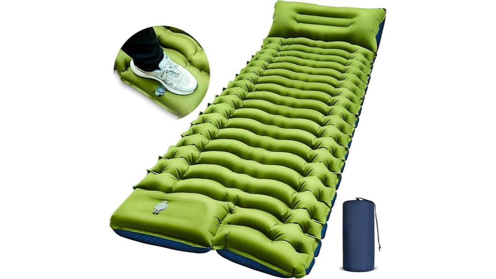 camping pad with pillow