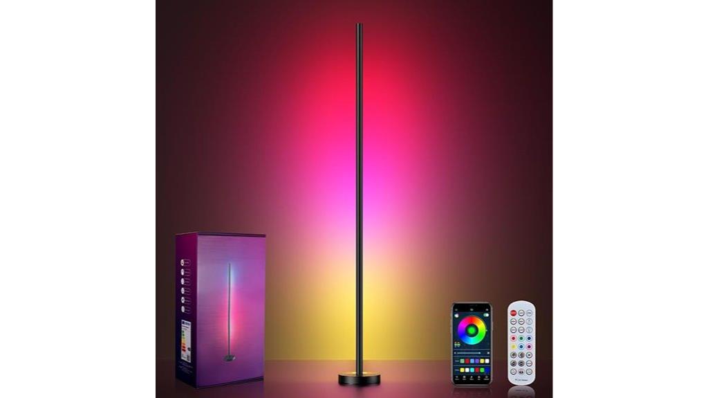 colorful app controlled floor lamp
