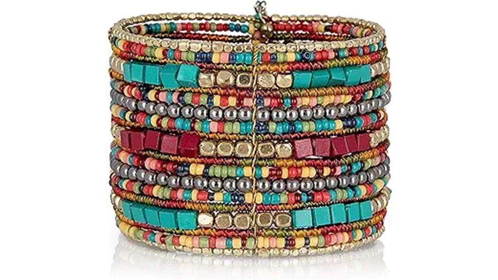 colorful beaded cuff bracelets