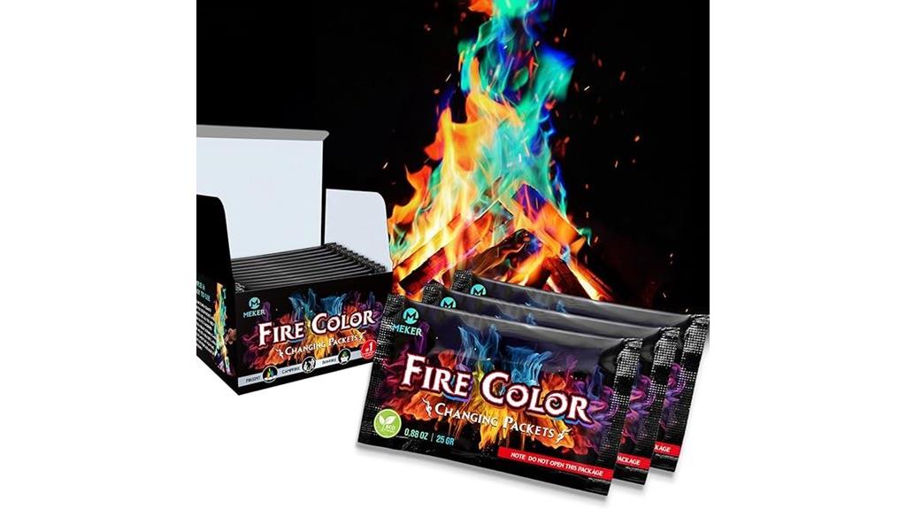 colorful fire pit packets
