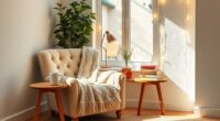 comfortable corner with books