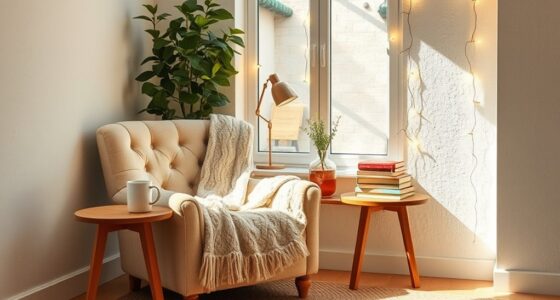 comfortable corner with books