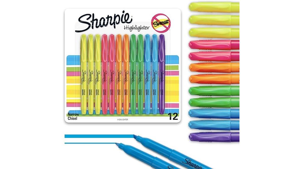 compact chisel tip highlighters