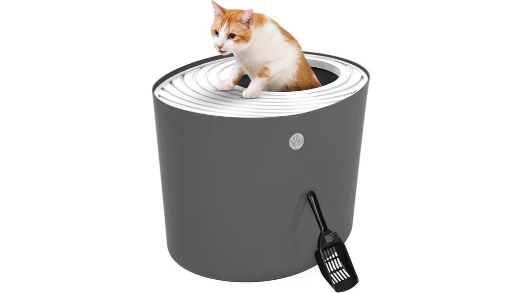 covered cat litter box