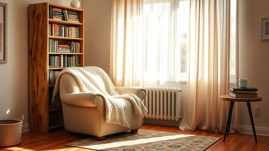 cozy well lit reading retreat