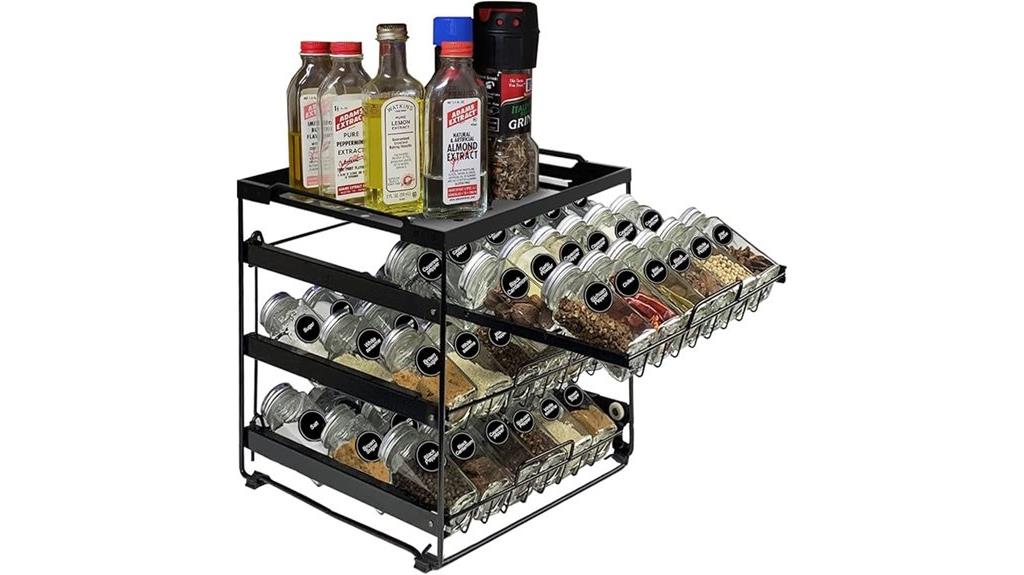 desktop spice jar organizer