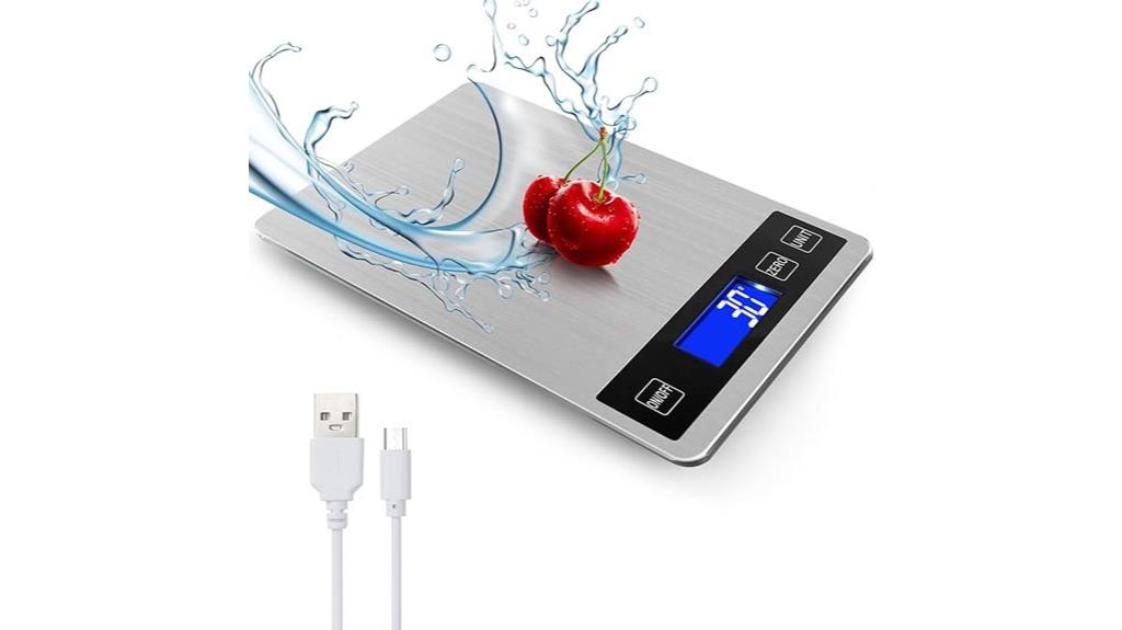 digital stainless steel kitchen scale