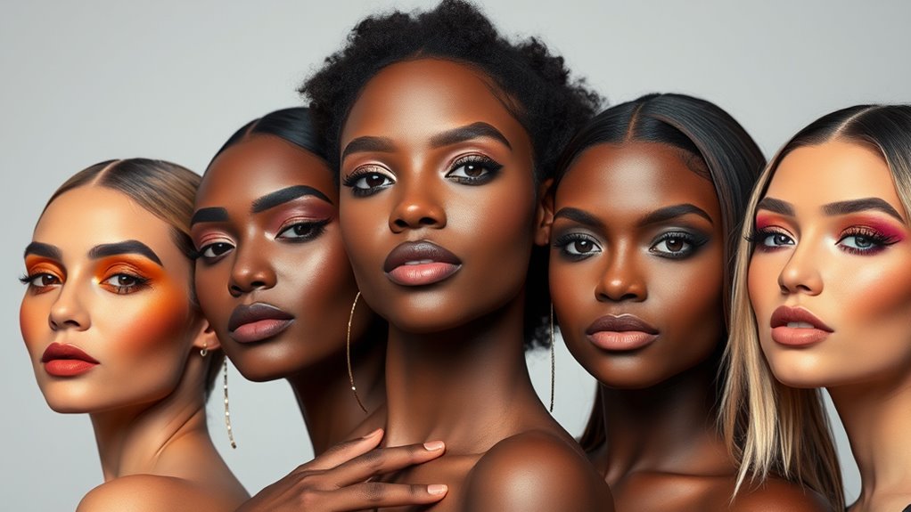 diverse skin tone makeup