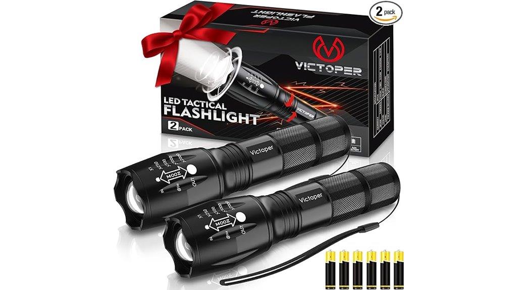 dual bright tactical flashlights
