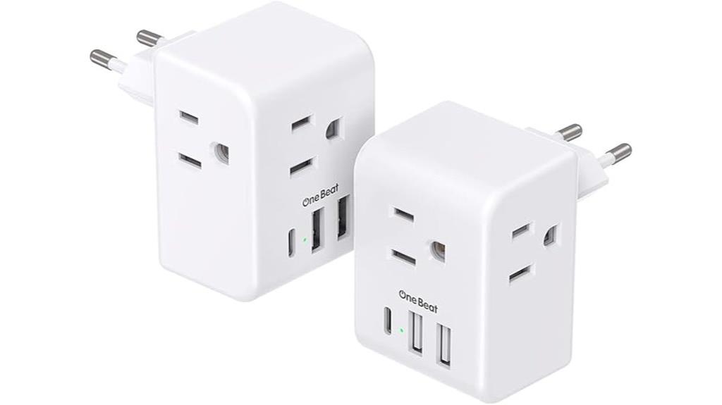 dual european plug adapters