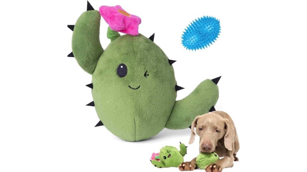 dual purpose plush squeaky toy