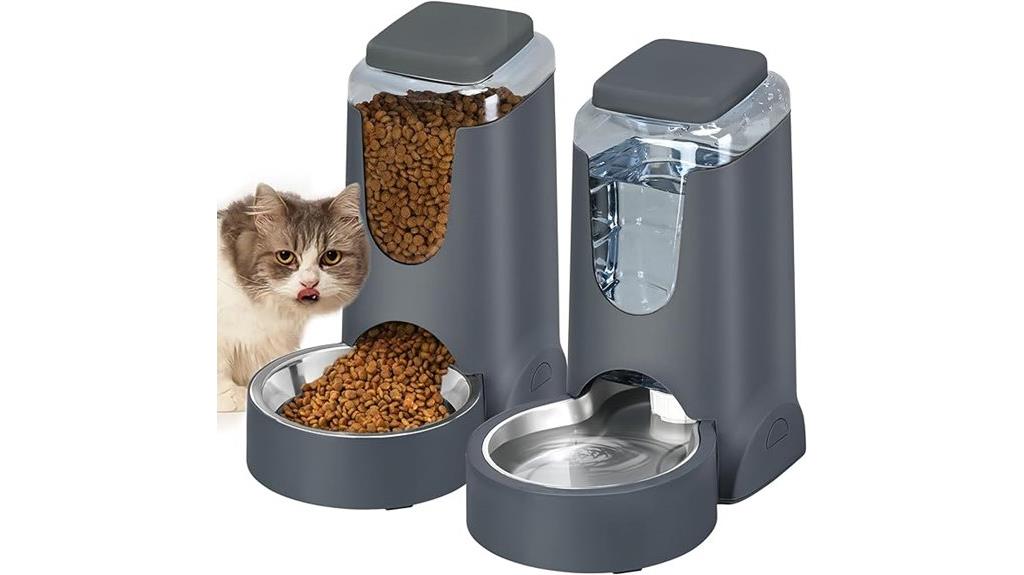 dual stainless pet dispensers
