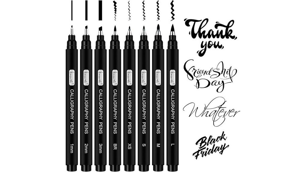 eight size calligraphy pen