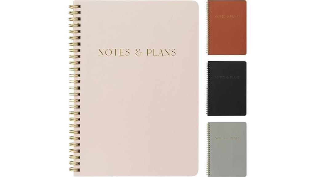 elegant daily schedule notebook