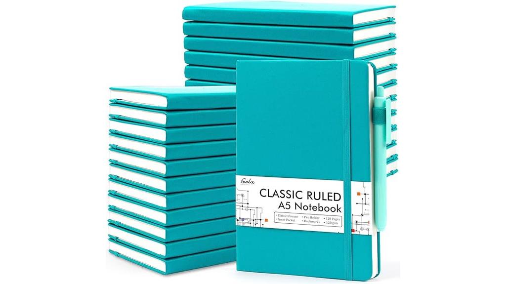 emerald a5 notebook pack