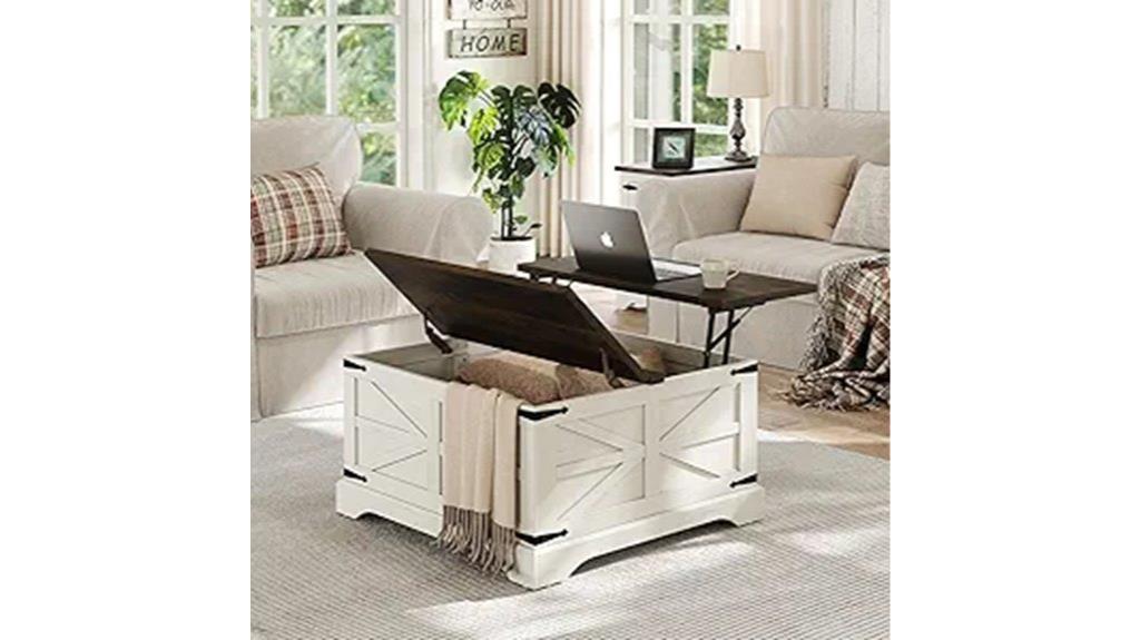 farmhouse coffee table with storage