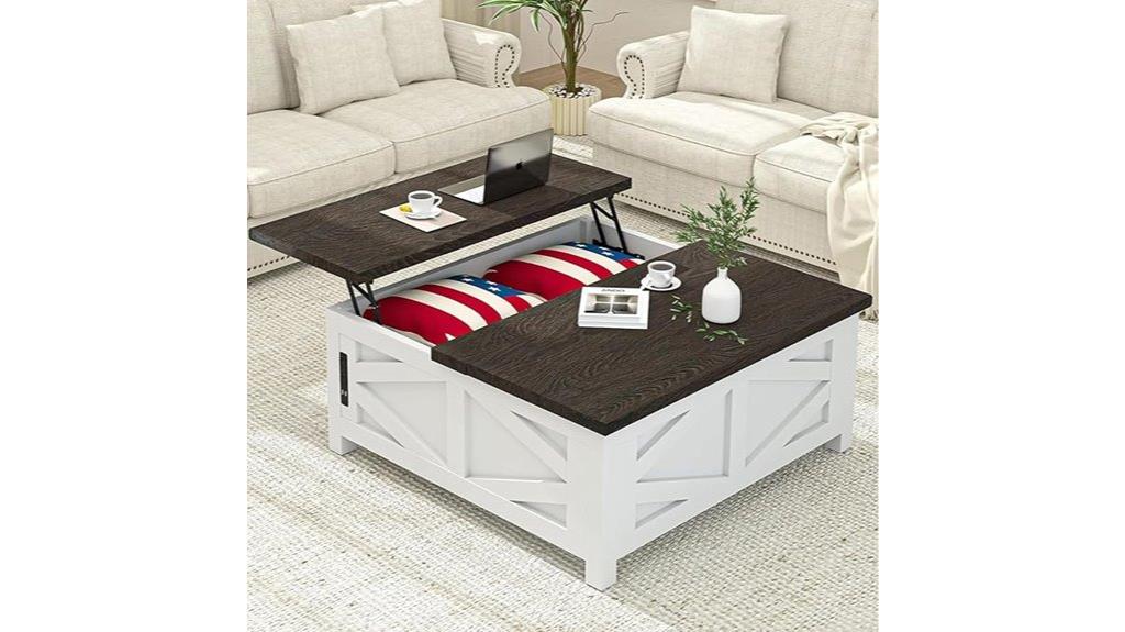 farmhouse style storage table
