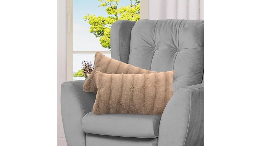 faux fur pillow set
