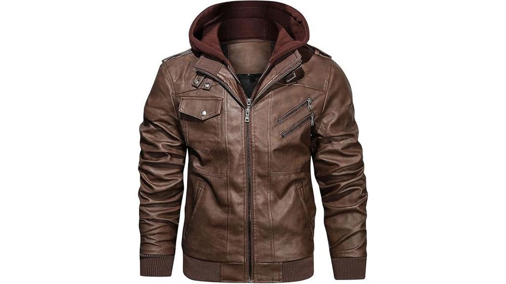 faux leather motorcycle hood