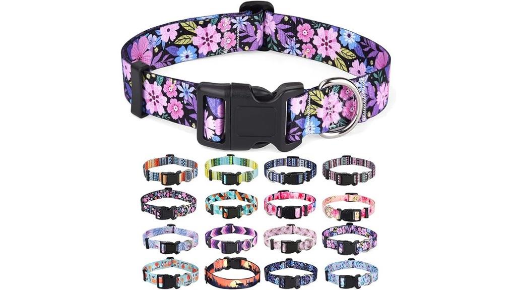 floral geometric adjustable collar
