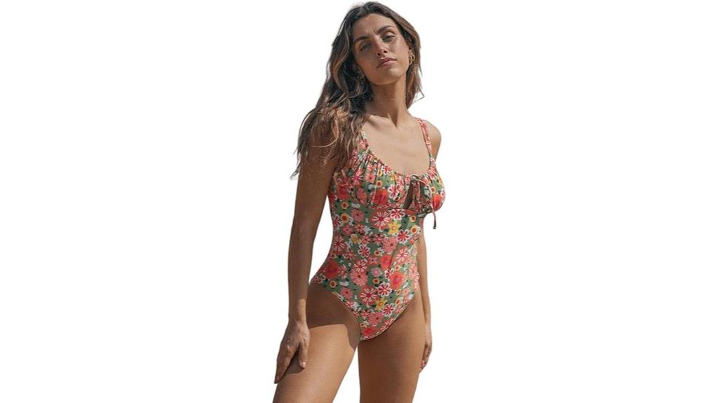 floral slimming tankini