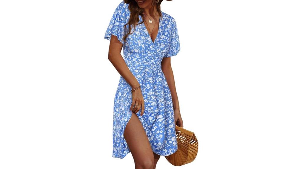 floral v neck midi