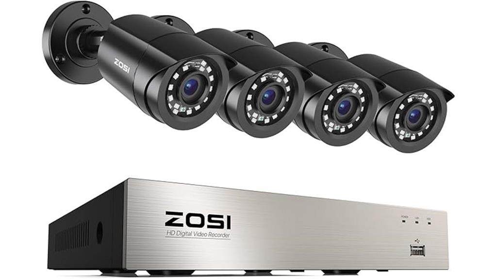 four camera 8 channel dvr