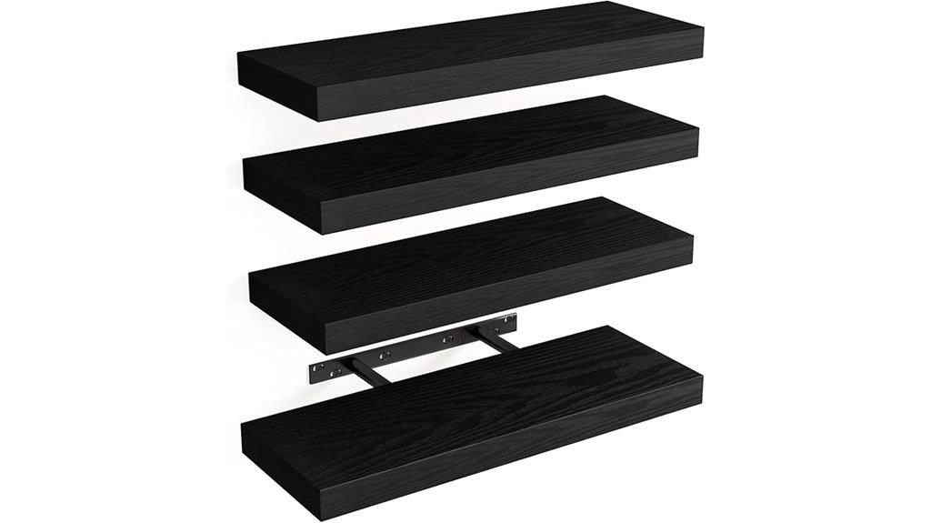 four shelf wall set