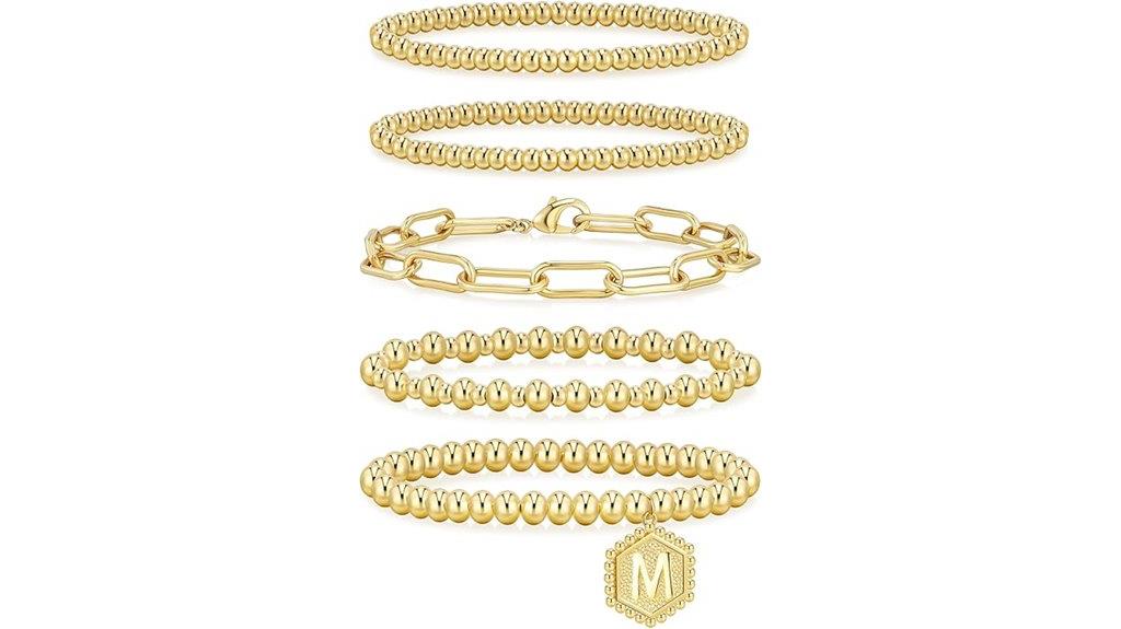 gold beaded women s bracelets