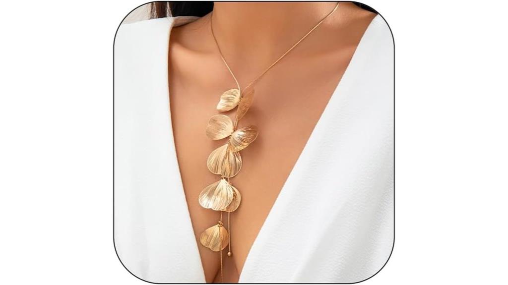 gold ginkgo leaf necklace