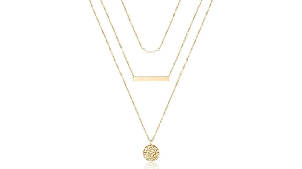 gold layered pendant necklace