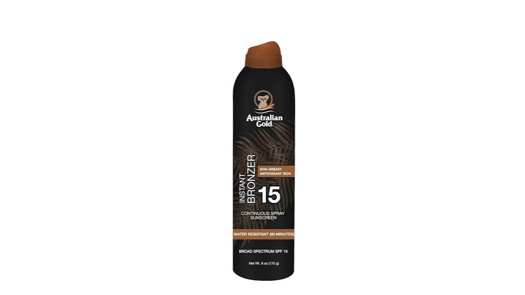 gold spf 15 spray